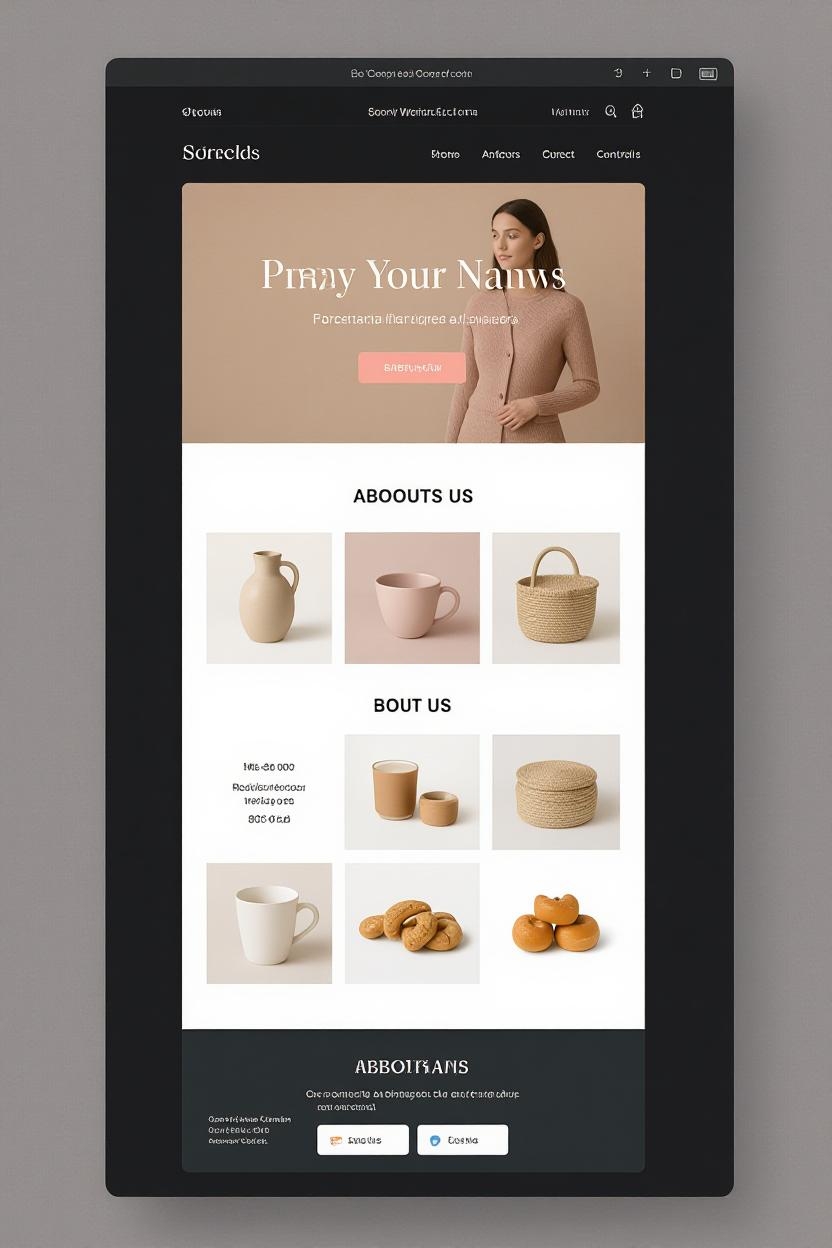 Lifestyle brand homepage designed on the Web At Ease hosting plan